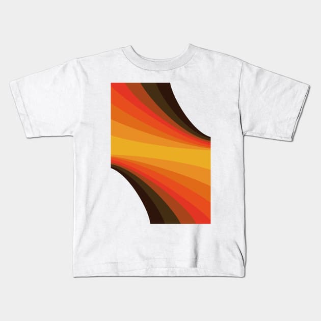 Retro Modern Abstract Shapes Kids T-Shirt by JDP Designs